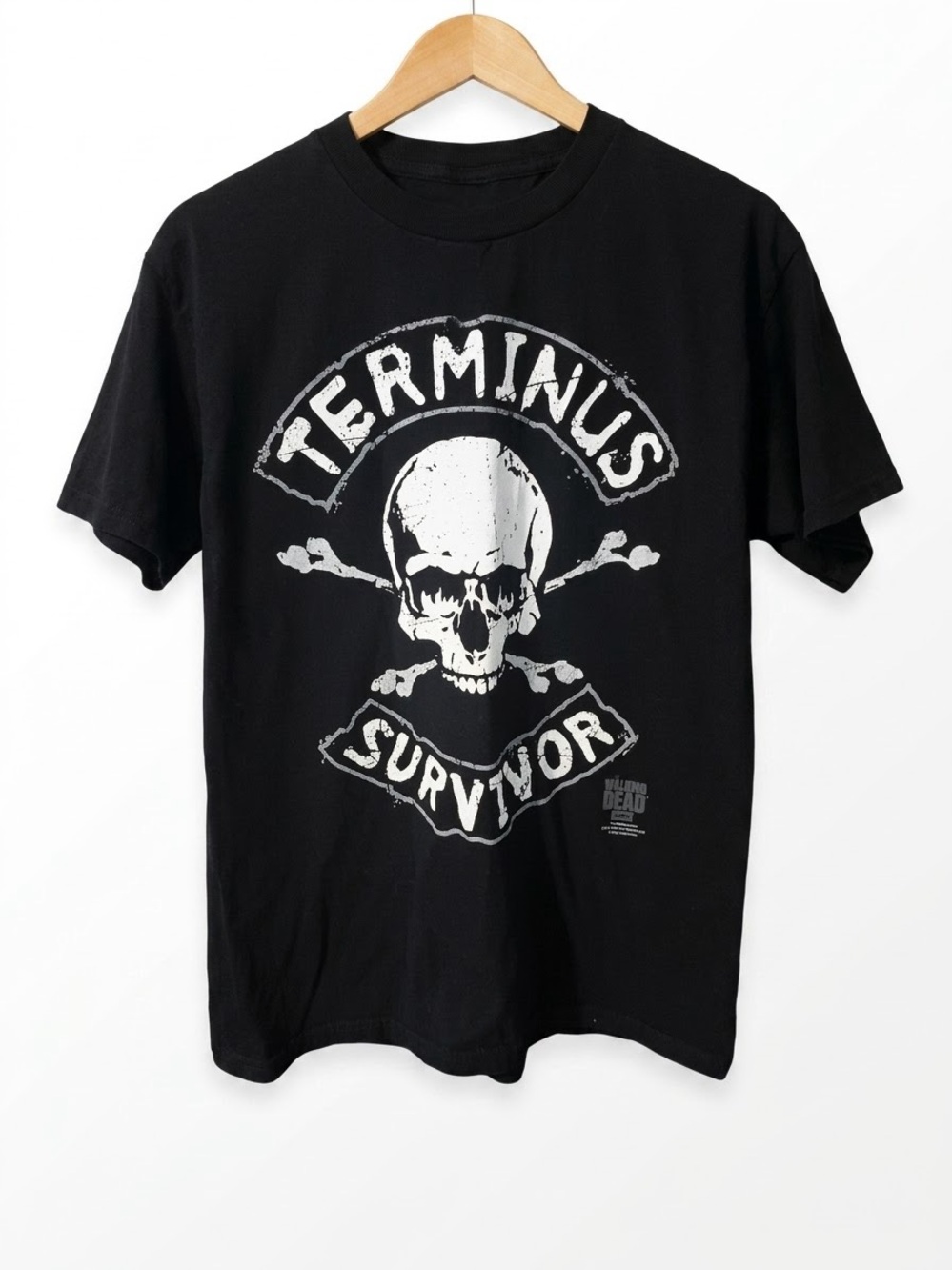 The Walking Dead Terminus Survivor T-Shirt Mens Medium Black Skull AMC 2014